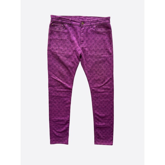 Louis Vuitton Purple Monogram Slim Jeans